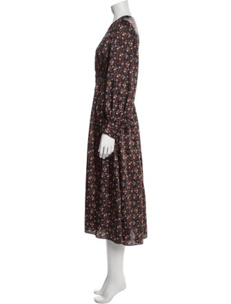 Sandro Floral Print Long Dress
