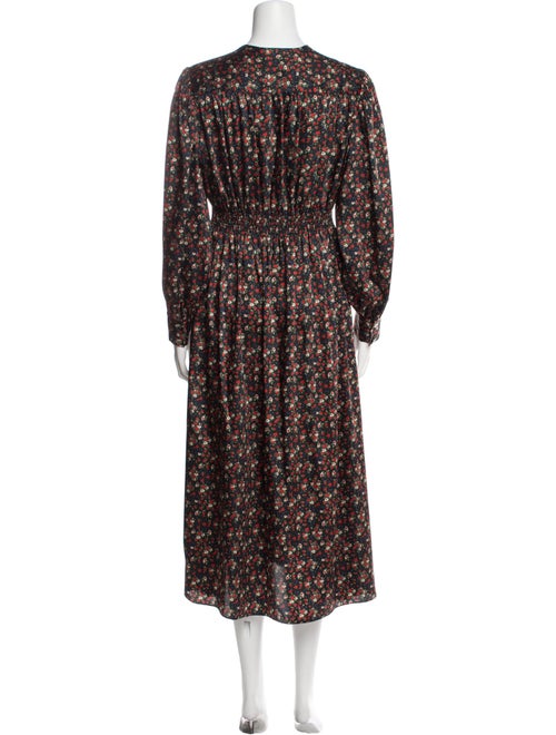 Sandro Floral Print Long Dress