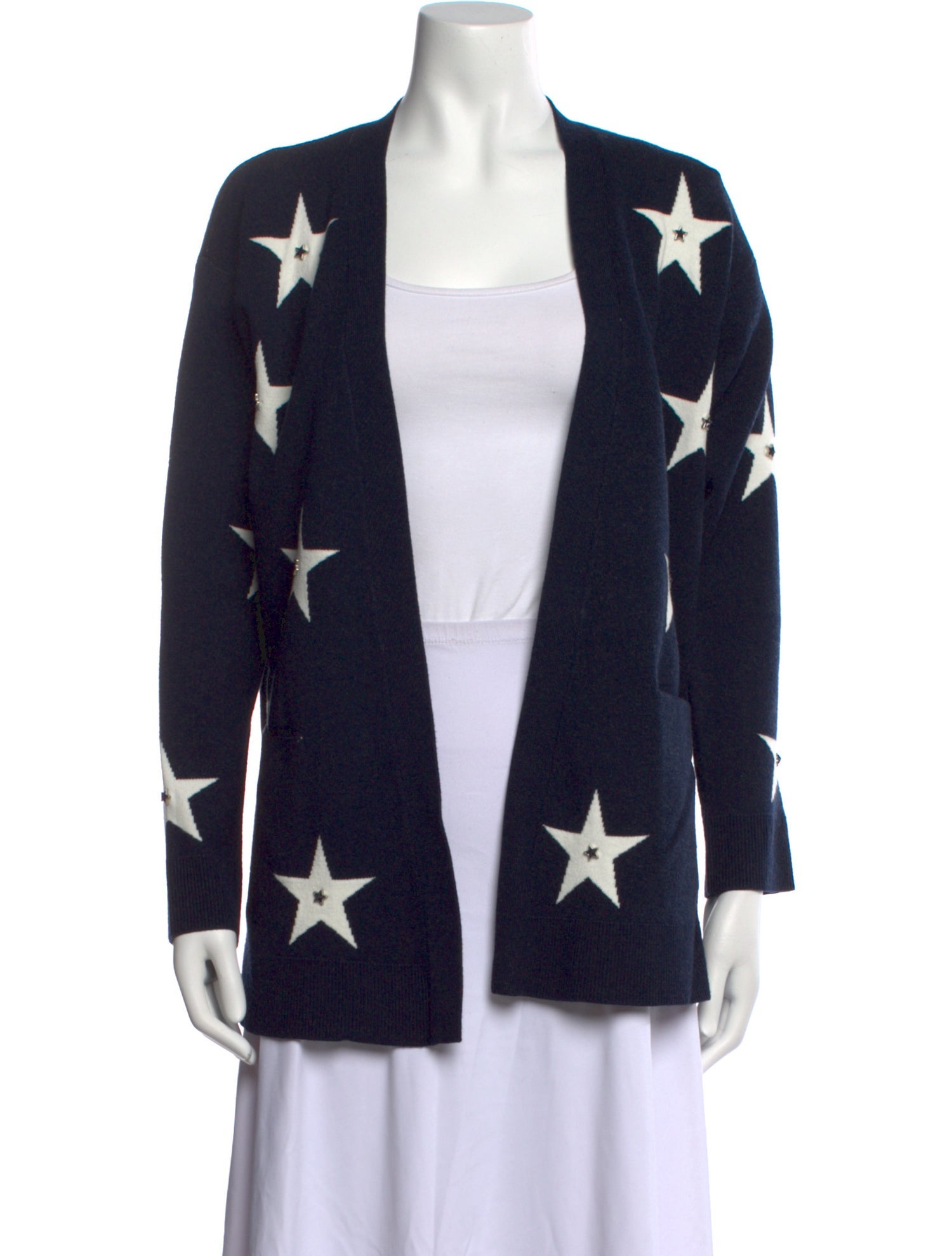 Sandro Printed V-Neck Sweater