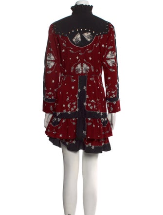 Sandro Printed Mini Dress