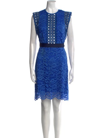 Sandro Lace Pattern Knee-Length Dress