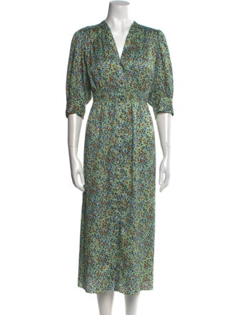 Sandro Floral Print Long Dress