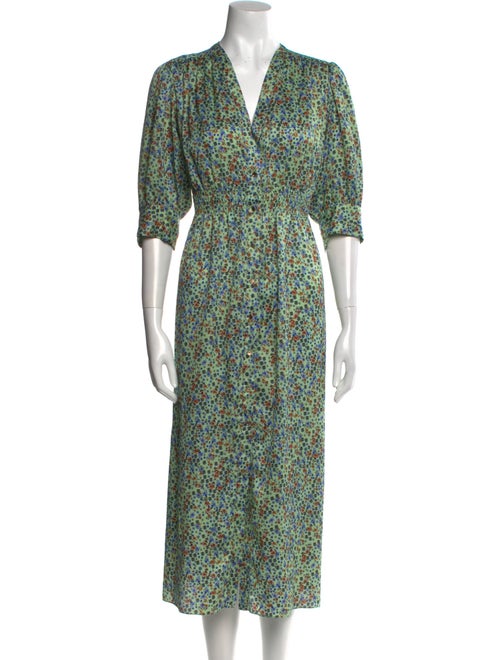 Sandro Floral Print Long Dress