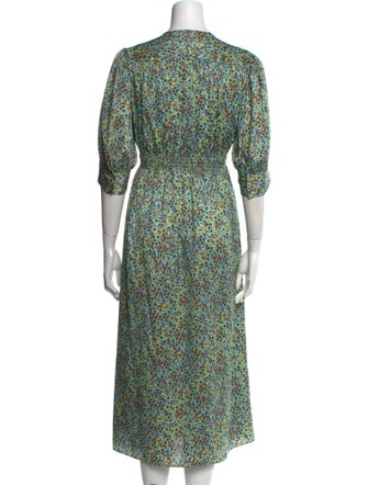 Sandro Floral Print Long Dress