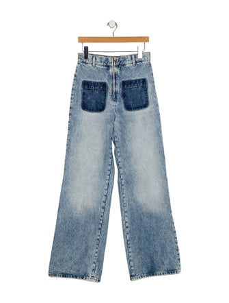 Sandro High-Rise Wide Leg Jeans