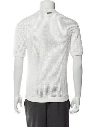 Sandro Crew Neck Short Sleeve Polo Sweater