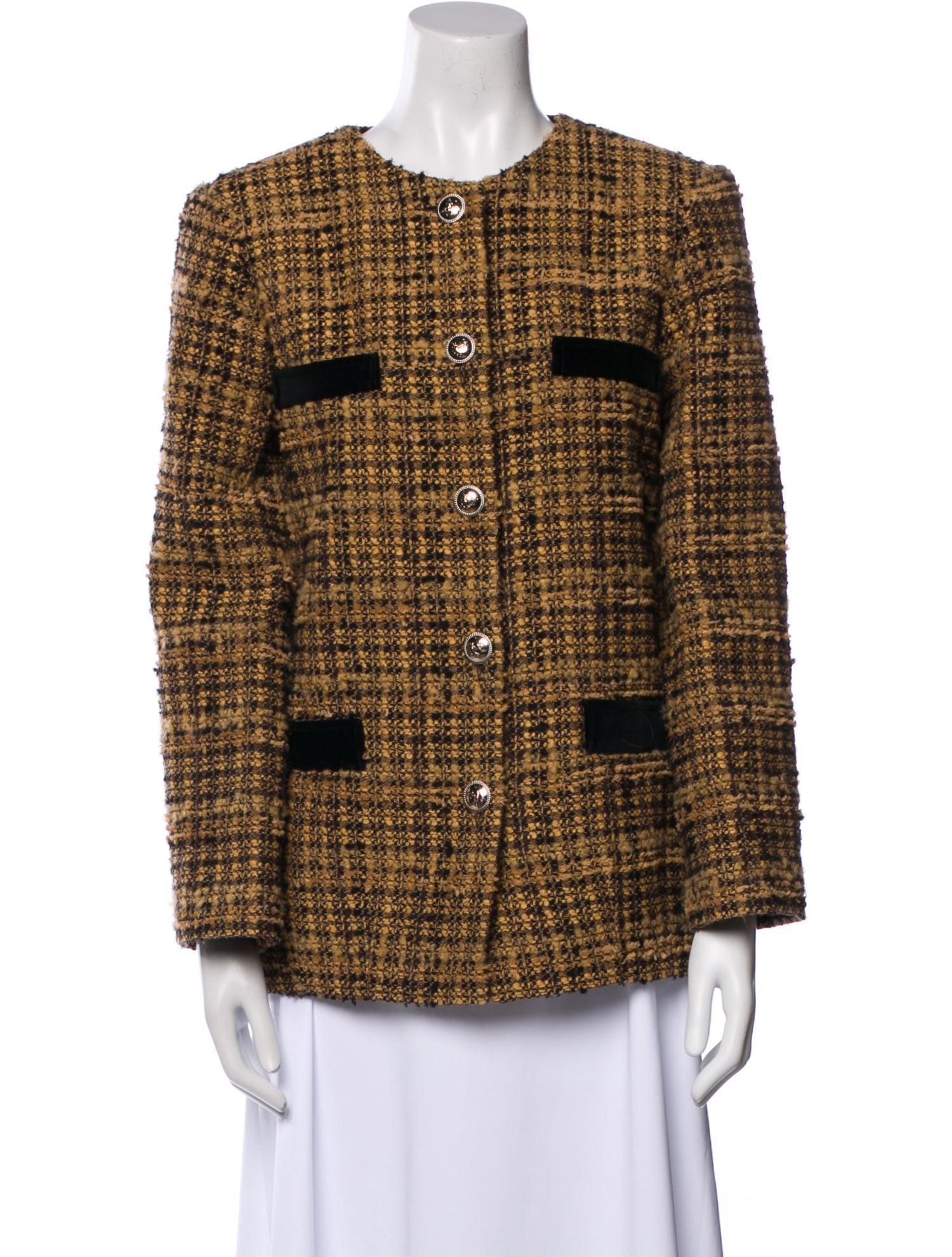 Sandro Tweed Pattern Evening Jacket