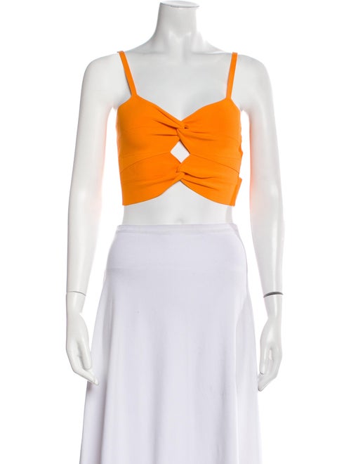 Sandro V-Neck Sleeveless Crop Top