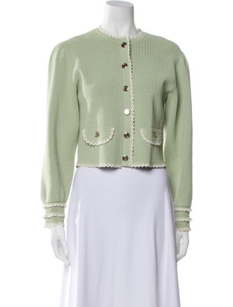 Sandro Plaid Print Crew Neck Sweater