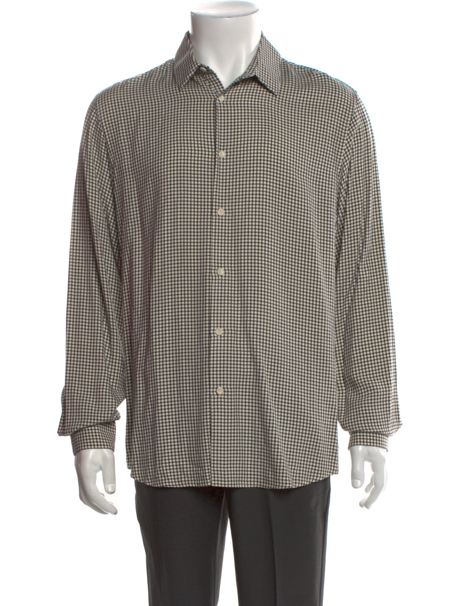 Sandro Plaid Print Long Sleeve Shirt