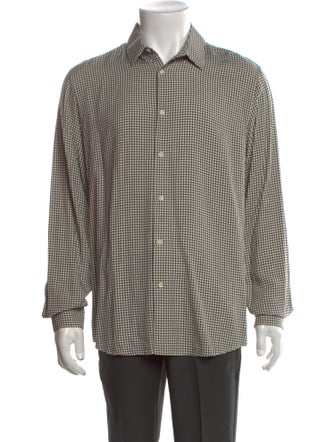 Sandro Plaid Print Long Sleeve Shirt