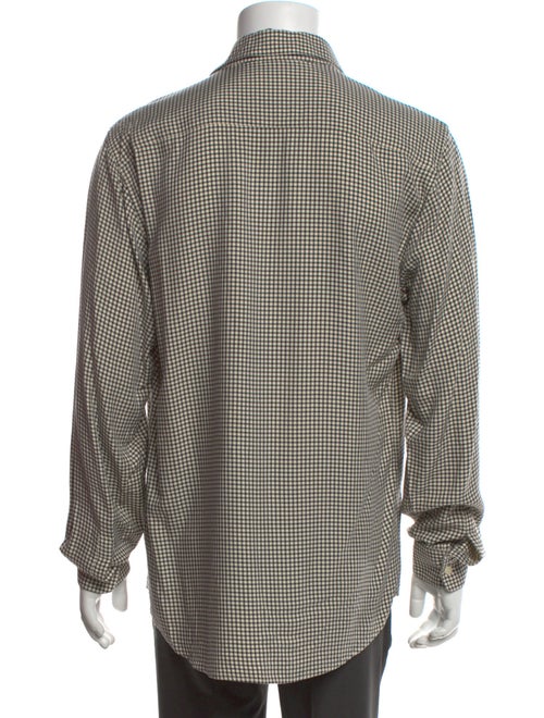 Sandro Plaid Print Long Sleeve Shirt