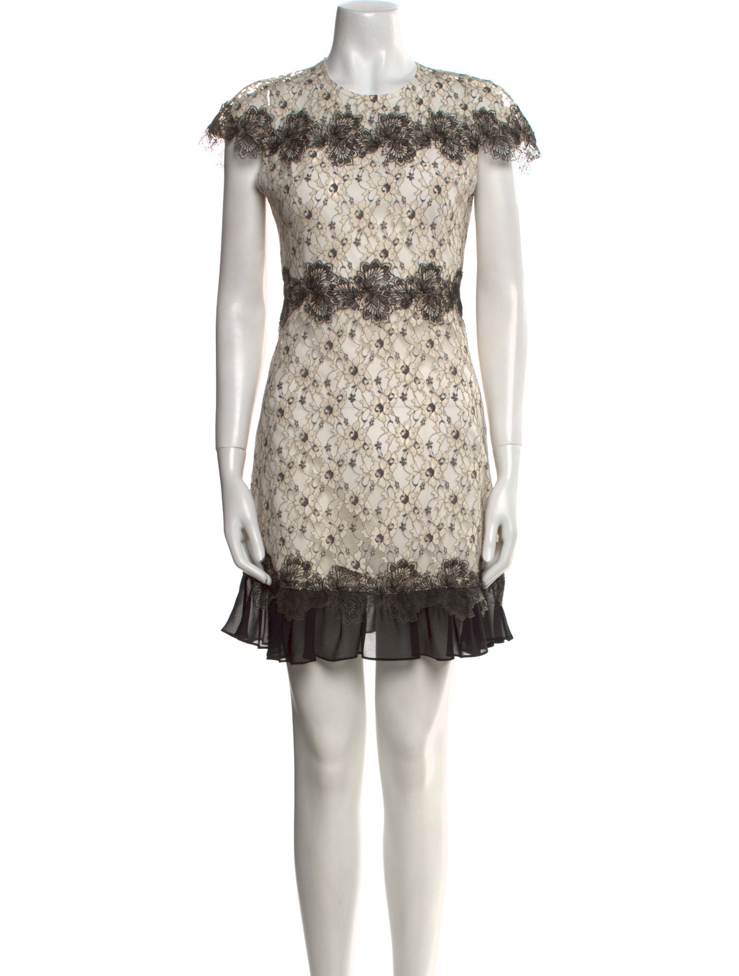 Sandro Lace Pattern Mini Dress