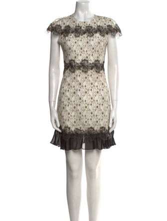 Sandro Lace Pattern Mini Dress