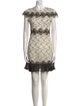 Sandro Lace Pattern Mini Dress