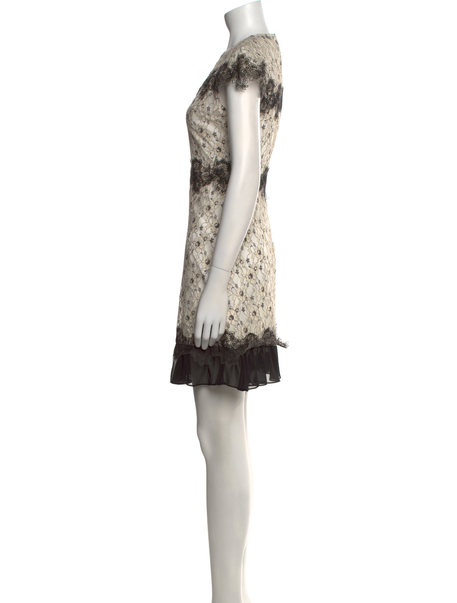 Sandro Lace Pattern Mini Dress