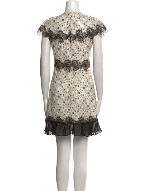 Sandro Lace Pattern Mini Dress