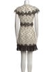 Sandro Lace Pattern Mini Dress