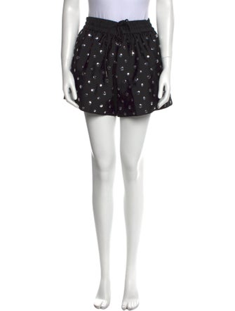 Sandro Polka Dot Print Mini Shorts