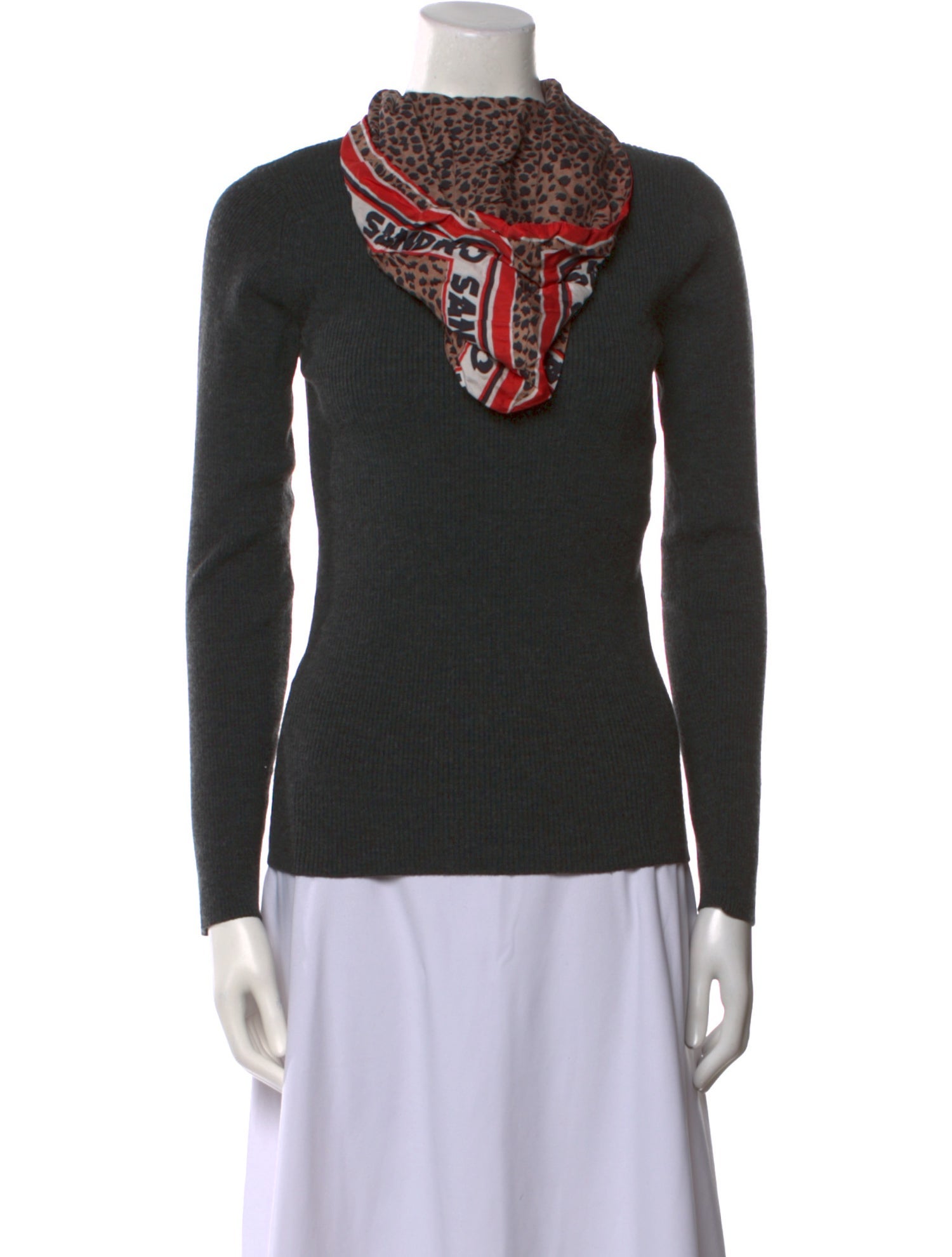 Sandro Wool Printed Sweater