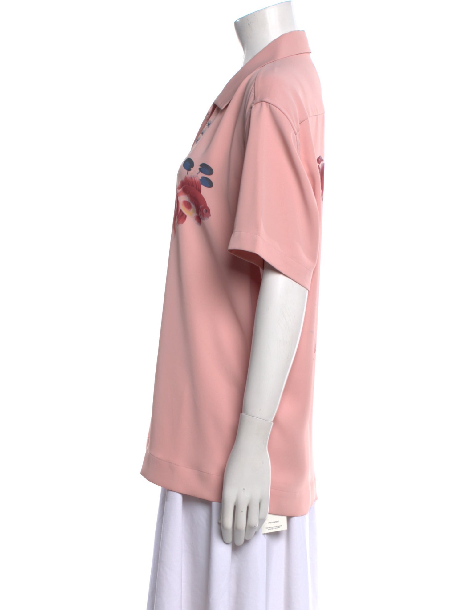 Sandro Floral Print Short Sleeve Button-Up Top