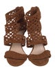 Sandro Suede Braided Accents Sandals