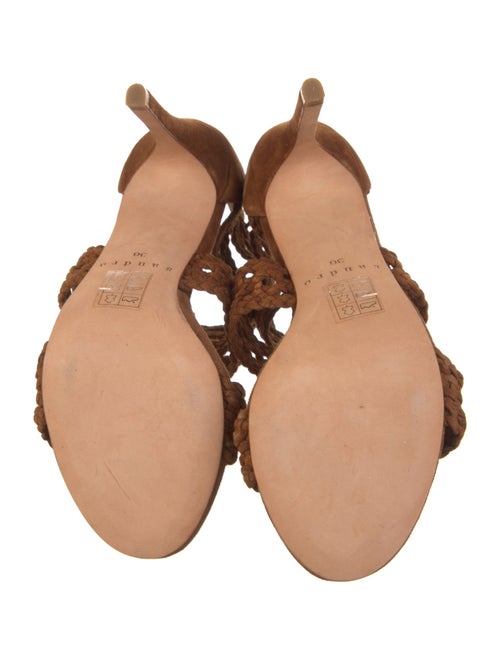 Sandro Suede Braided Accents Sandals