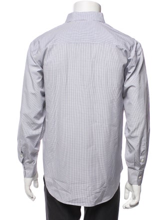 Sandro Plaid Print Long Sleeve Dress Shirt