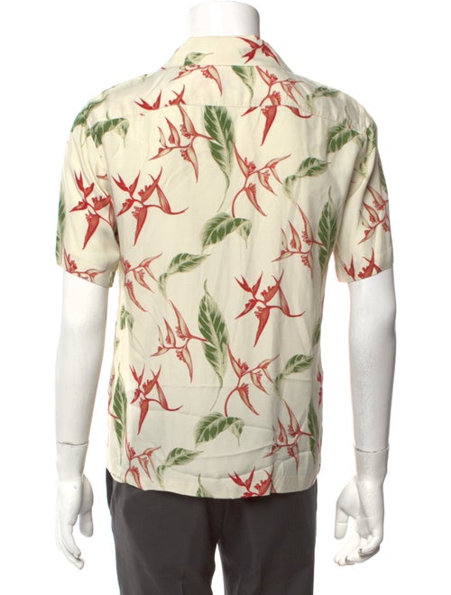 Sandro Floral Print Short Sleeve Shirt