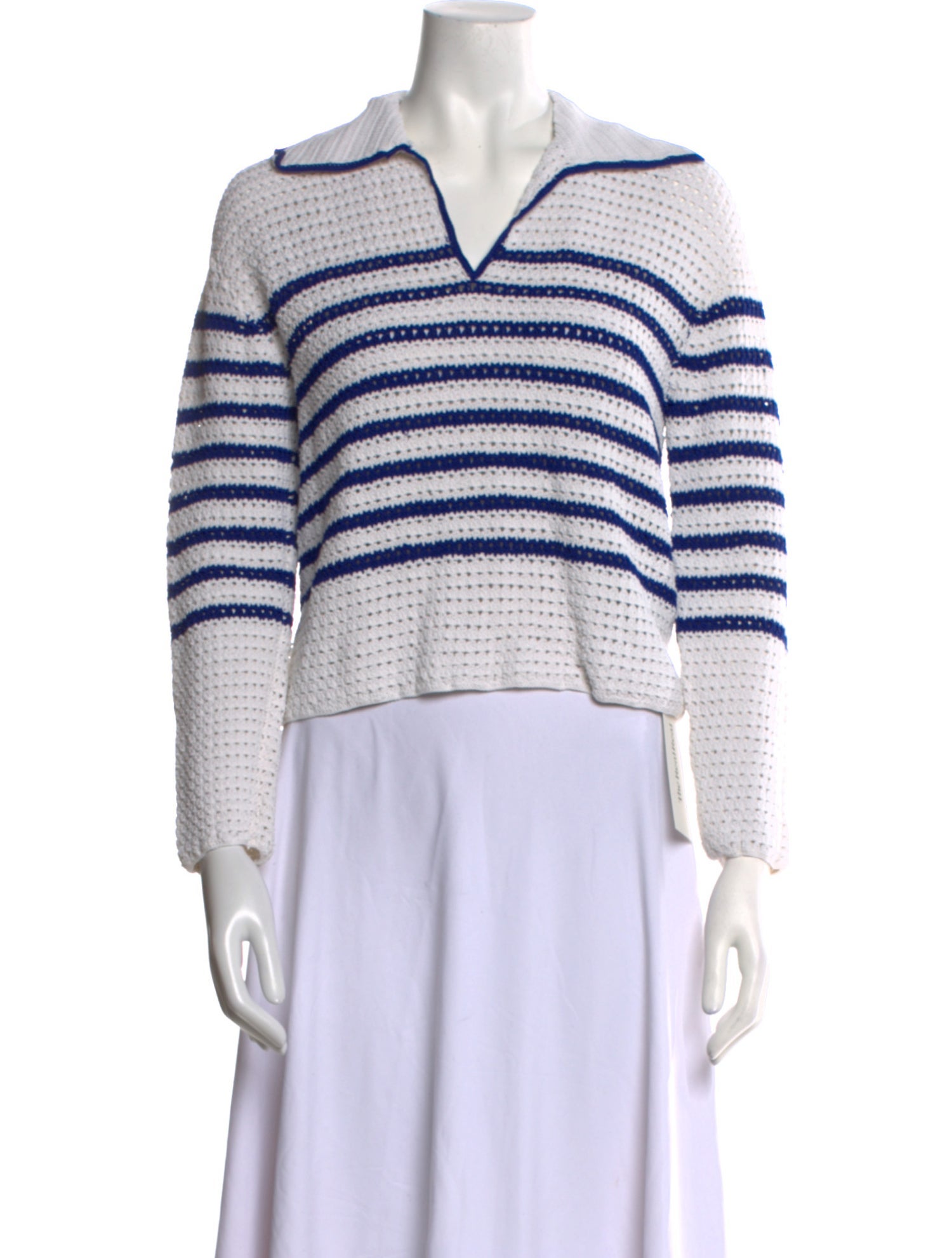Sandro Striped V-Neck Sweater