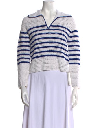 Sandro Striped V-Neck Sweater