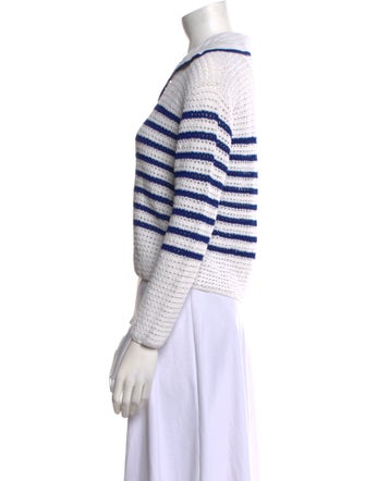Sandro Striped V-Neck Sweater
