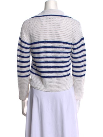 Sandro Striped V-Neck Sweater