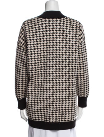 Sandro Plaid Print V-Neck Sweater