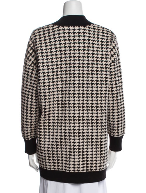 Sandro Plaid Print V-Neck Sweater
