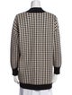 Sandro Plaid Print V-Neck Sweater