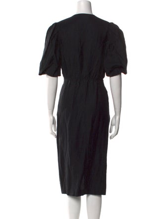 Sandro V-Neck Midi Length Dress