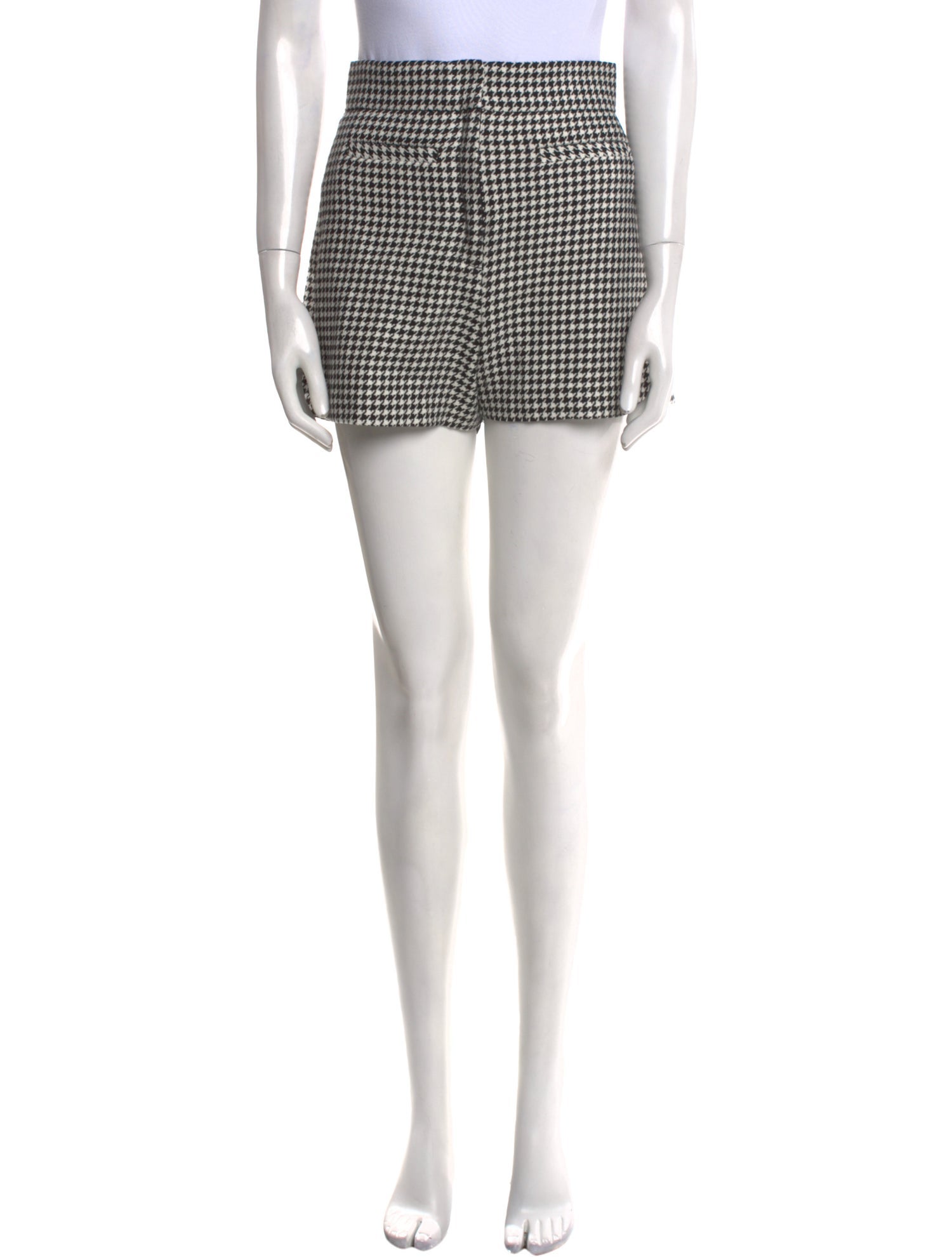 Sandro Houndstooth Print Mini Shorts