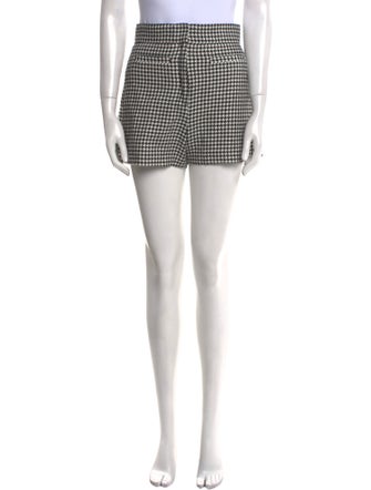 Sandro Houndstooth Print Mini Shorts