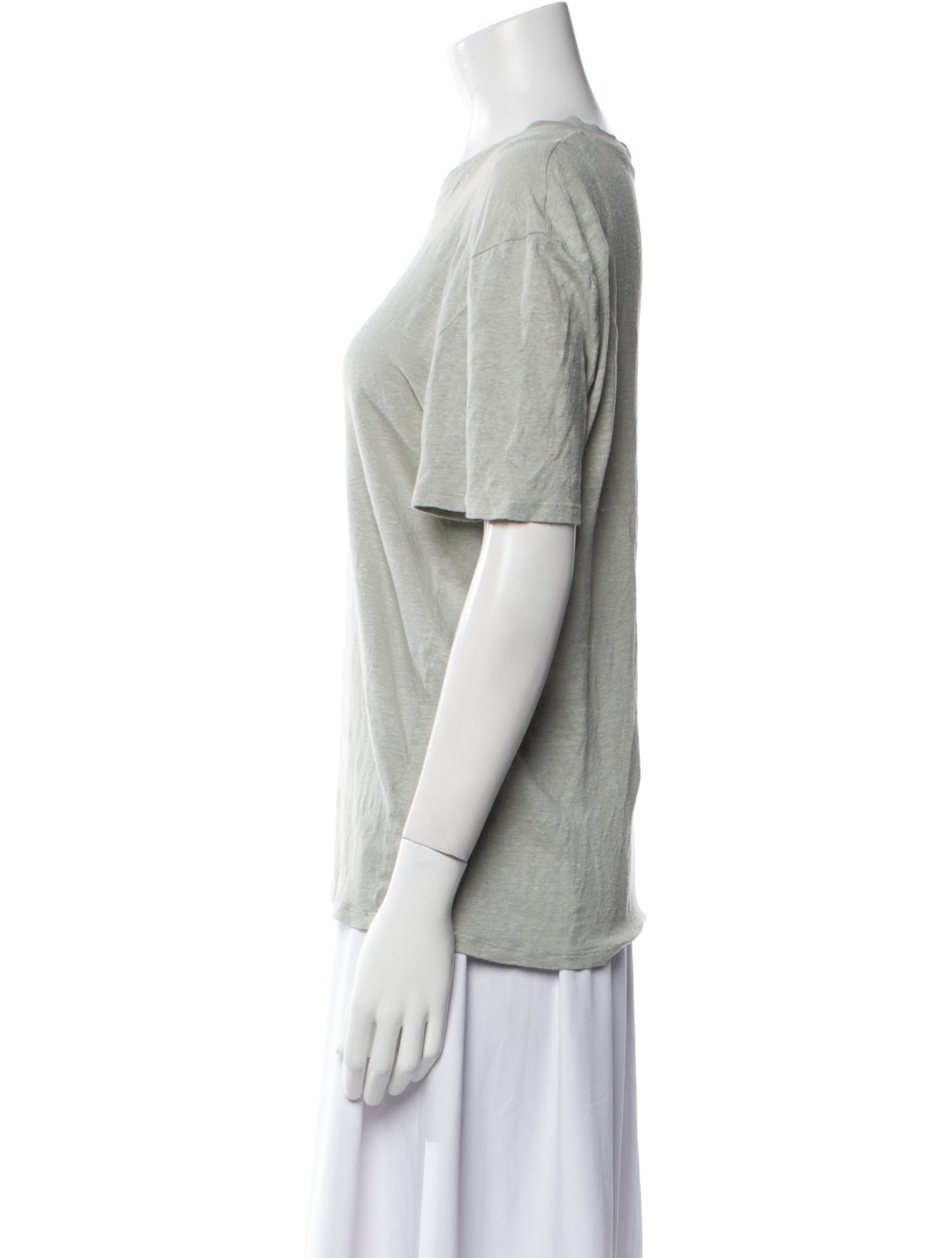 Sandro Linen Bateau Neckline T-Shirt