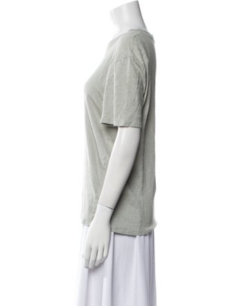 Sandro Linen Bateau Neckline T-Shirt