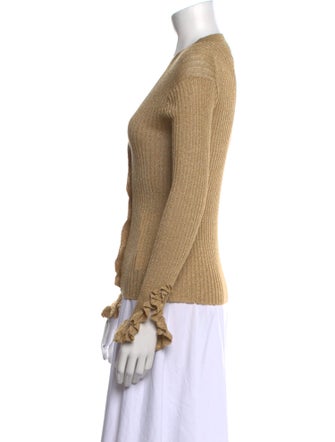 Sandro V-Neck Long Sleeve Button-Up Top