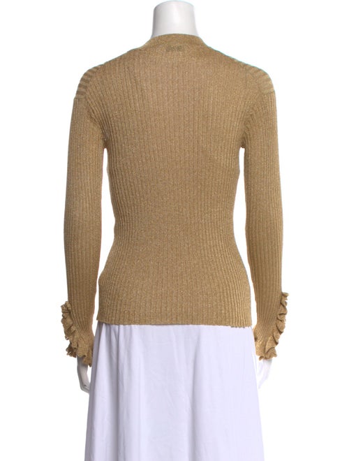 Sandro V-Neck Long Sleeve Button-Up Top