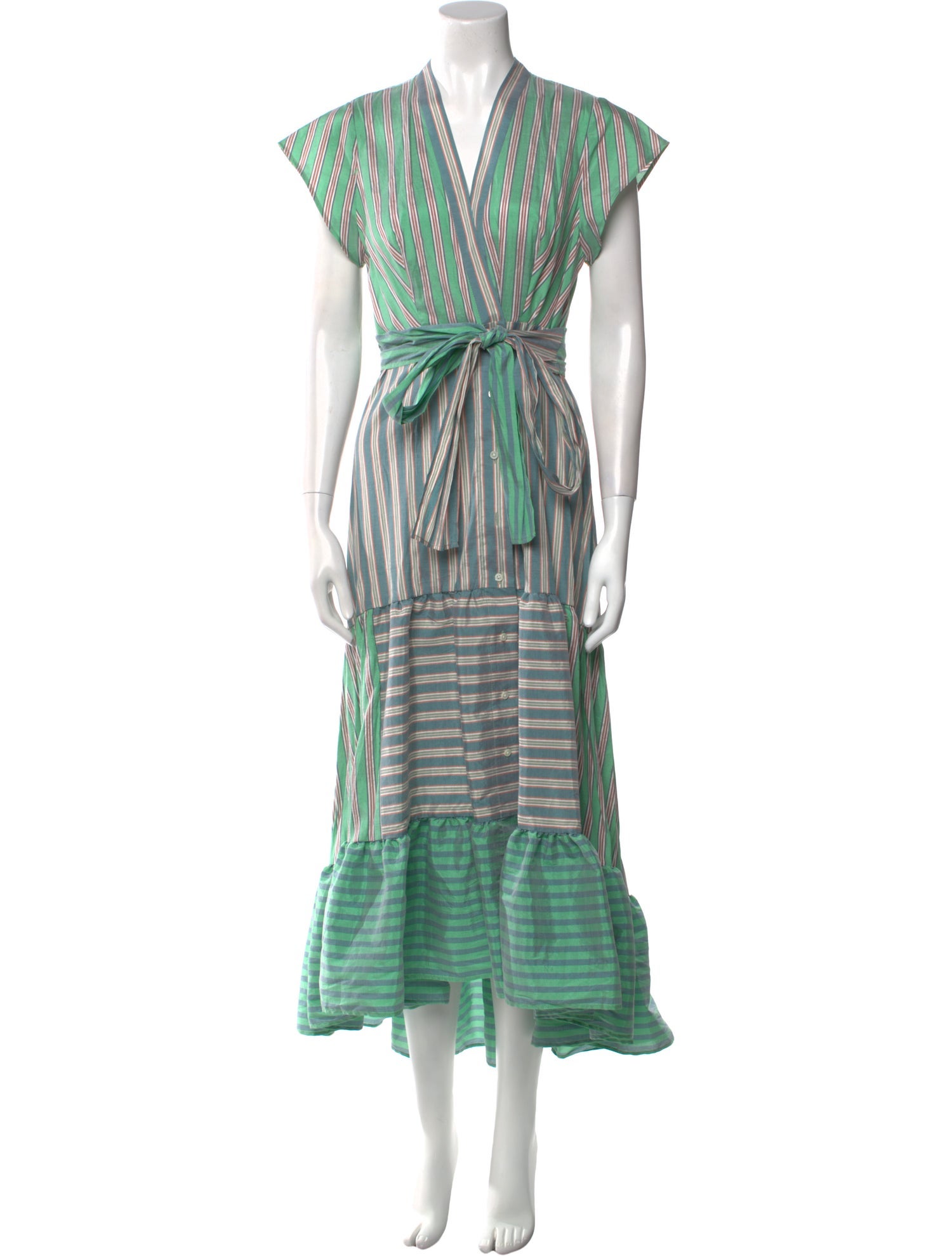 Sandro Striped Long Dress