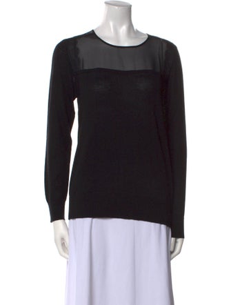 Sandro Merino Wool Scoop Neck Sweater