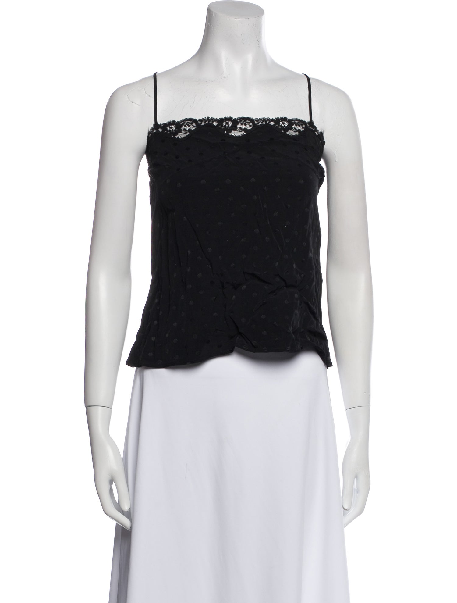 Sandro Square Neckline Sleeveless Crop Top
