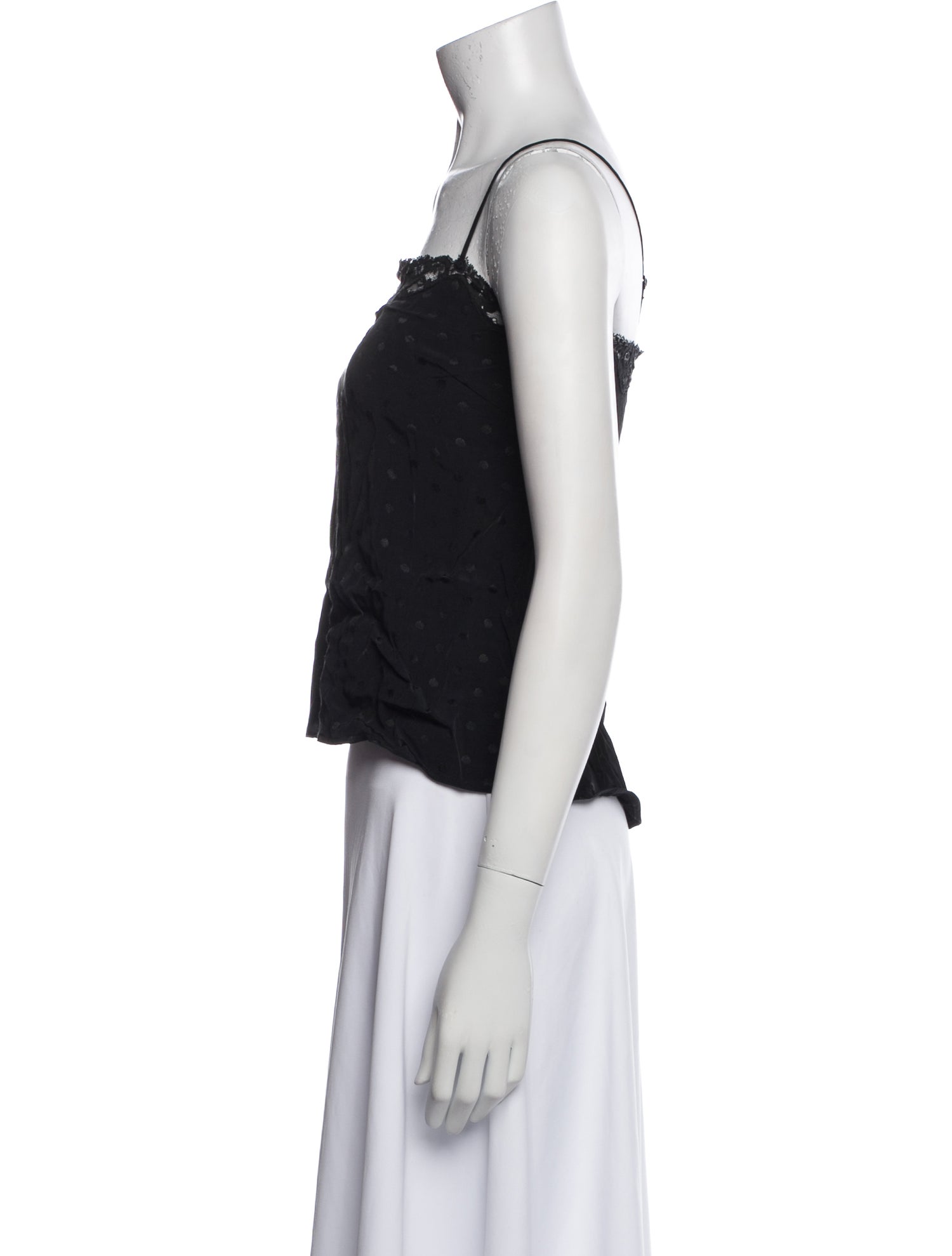 Sandro Square Neckline Sleeveless Crop Top