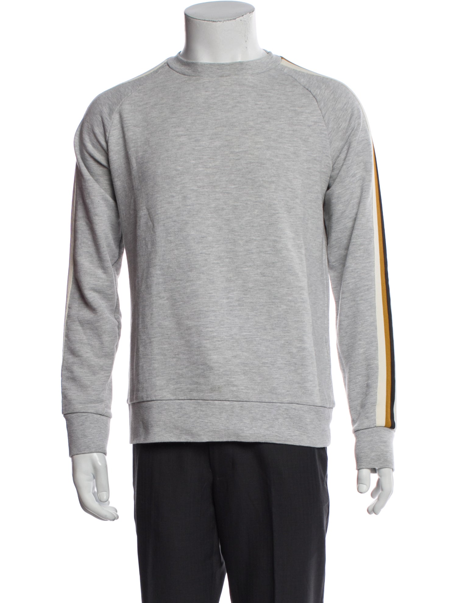 Sandro Striped Crew Neck Sweatshirt