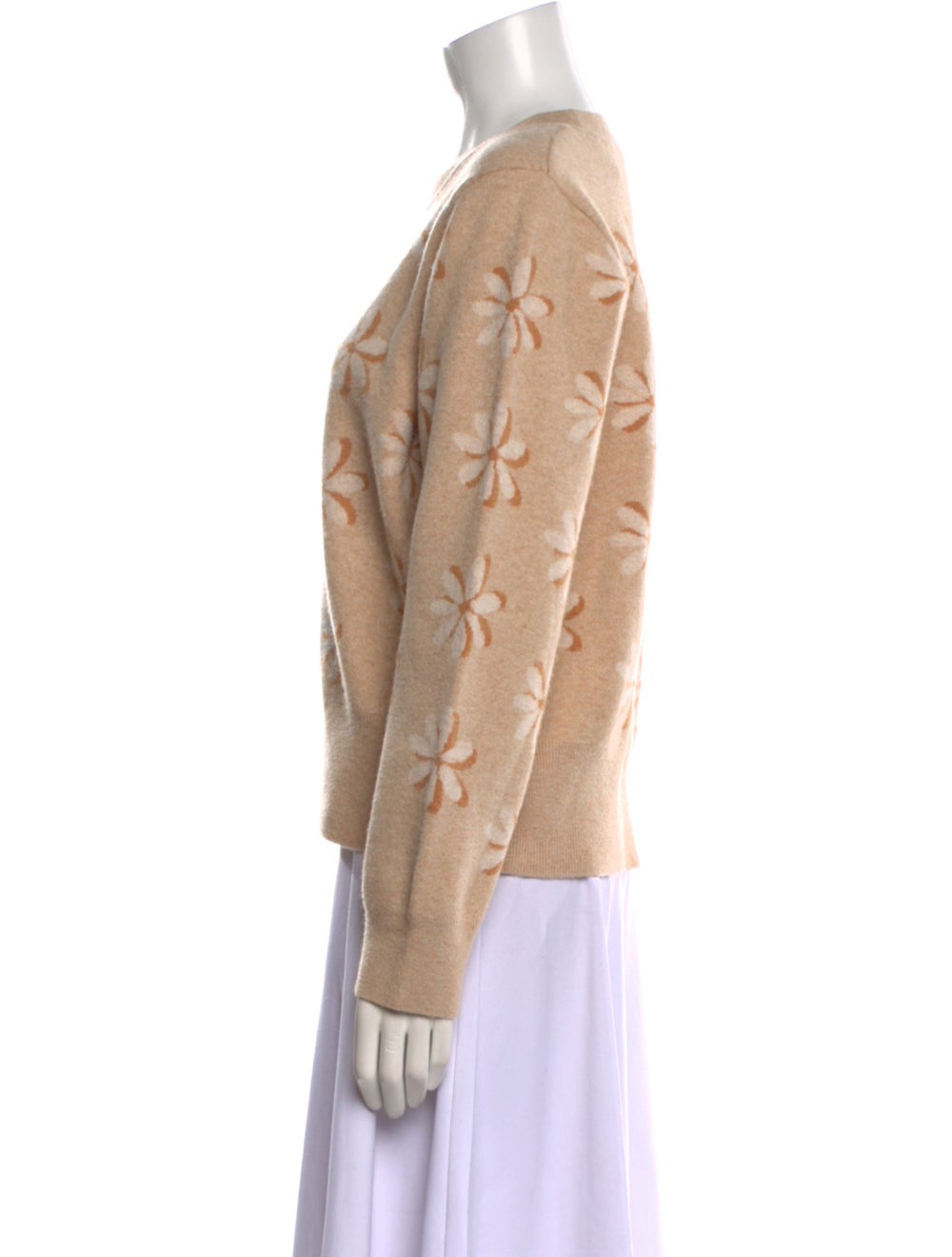 Sandro Wool Pullover Neutrals Printed Long Sleeve - image 2