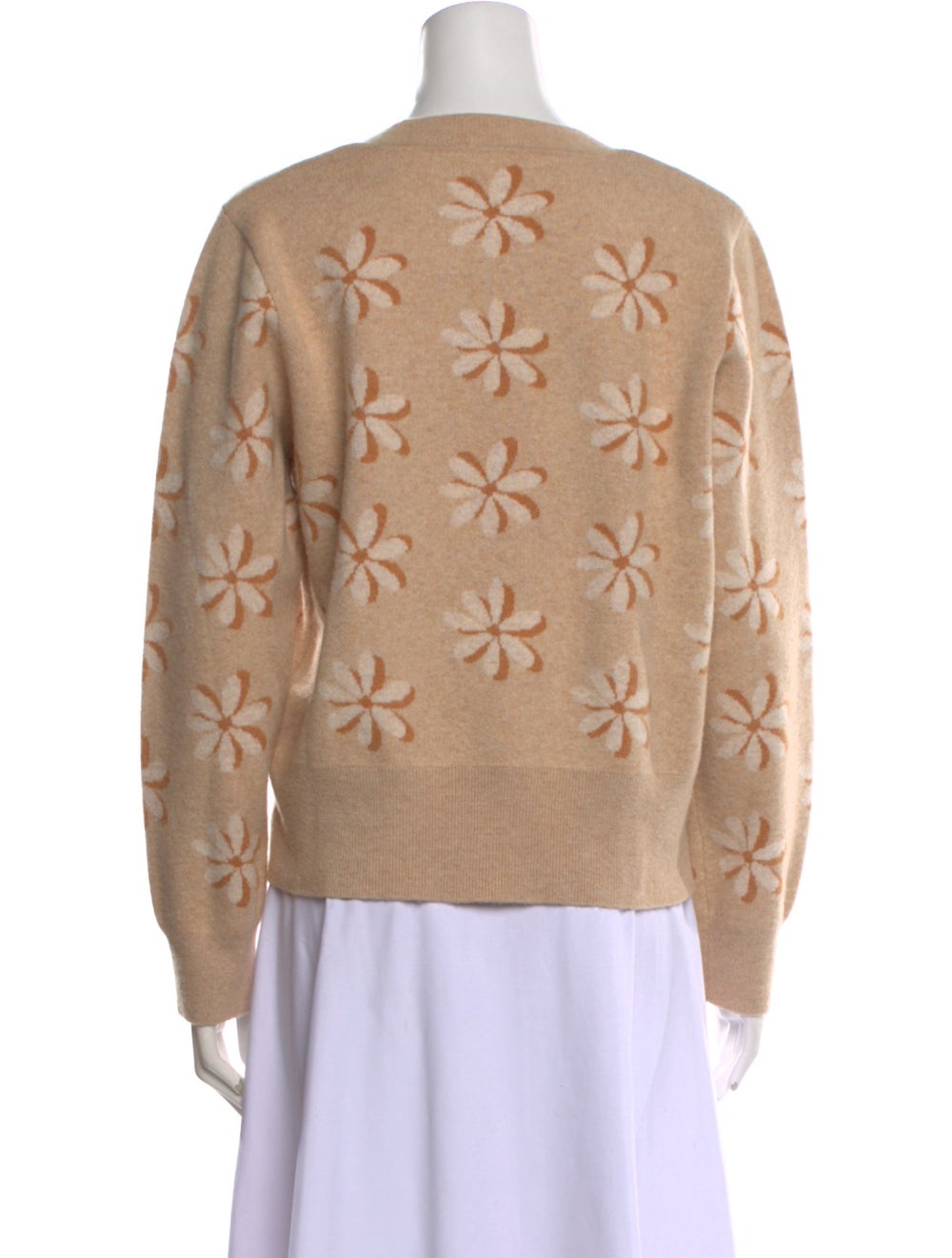 Sandro Wool Pullover Neutrals Printed Long Sleeve - image 3